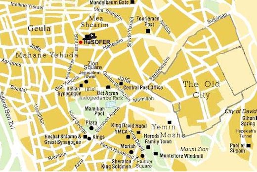 HaSOFER is located in the center of Jerusalem